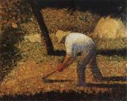 Georges Seurat The Peasant Hoe Soil oil painting reproduction